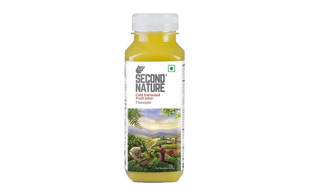 Second Nature Cold Extracted Fruit Juice Pineapple   Plastic Bottle  250 millilitre